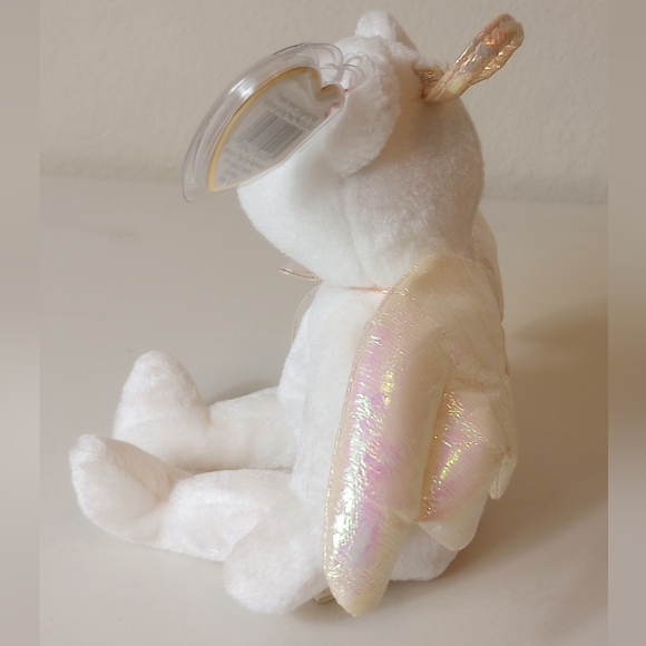 Ty Beanie Babies Halo The Angel Bear 1998 6th Generation Tush Tag - Picture 2 of 5